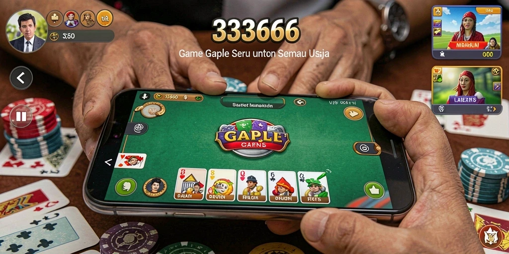 Tampilan dan suasana seru saat bermain Gaple di 333666.
