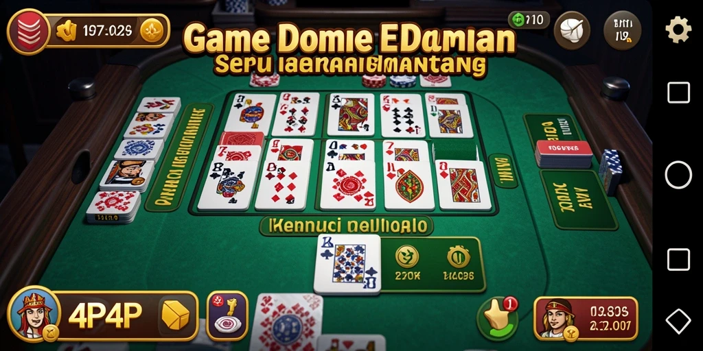 Tampilan permainan Domino yang seru dan menantang di 4P4P.