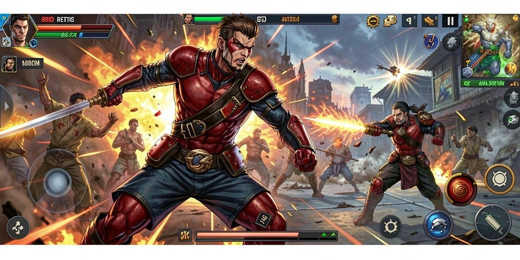 Tampilan aksi seru dalam game Fighting 88ID yang menegangkan.