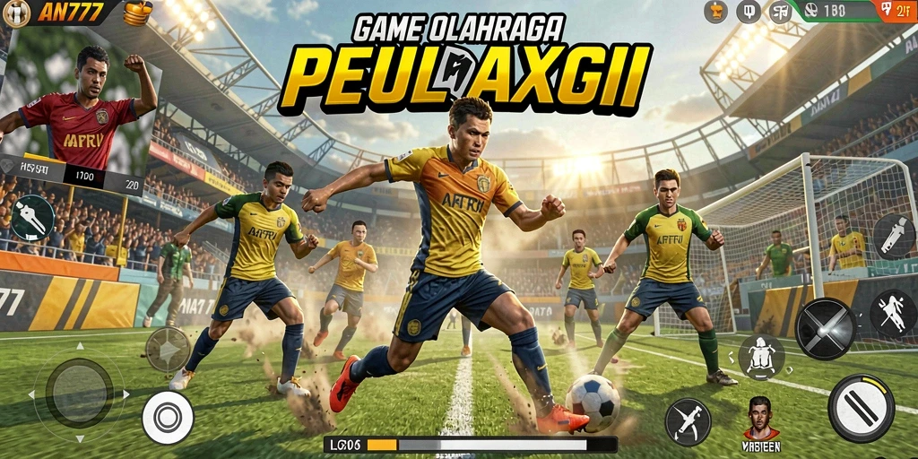 Tampilan gameplay seru dari AN777 dalam pertandingan olahraga.