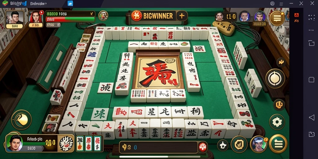 Tampilan gameplay menarik dari BIGWINNER dalam permainan Mahjong.