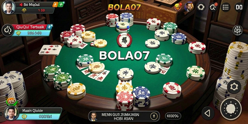 Tampilan gameplay seru QiuQiu di BOLA07 yang menarik.