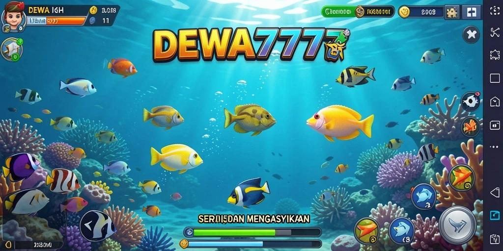Tampilan seru dari DEWA777 saat berburu ikan.