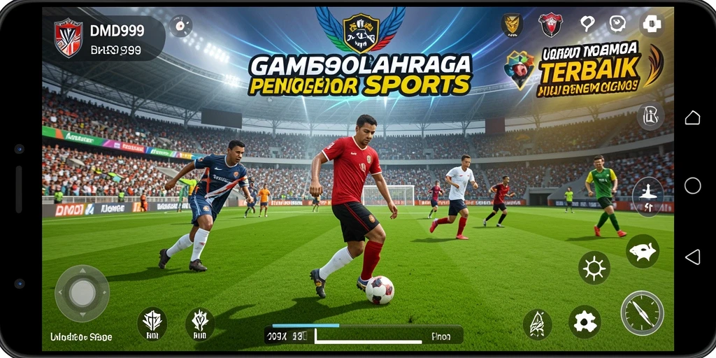 Tampilan gameplay DMD999 yang menarik dan mendebarkan saat bermain olahraga.