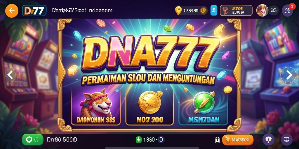 Screenshot gameplay DNA777 menampilkan putaran Slot yang dinamis.