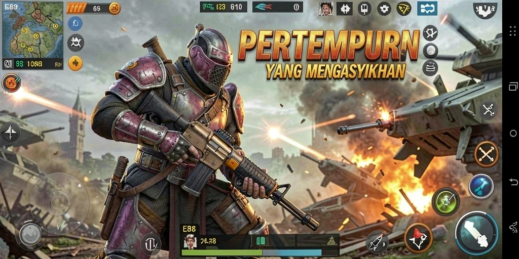 Tampilan gameplay E88 yang seru dan strategis.