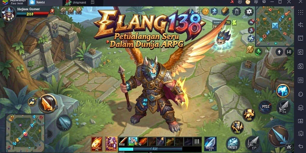 Tampilan dinamis dari gameplay ARPG ELANG138 yang menakjubkan.