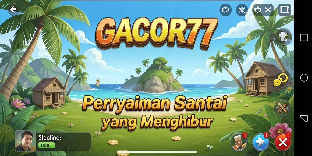 Screenshot GACOR77 menampilkan momen menyenangkan gameplay santai.