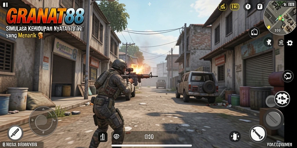 Tampilan gameplay menarik dari GRANAT88 dengan simulasi kehidupan nyata.