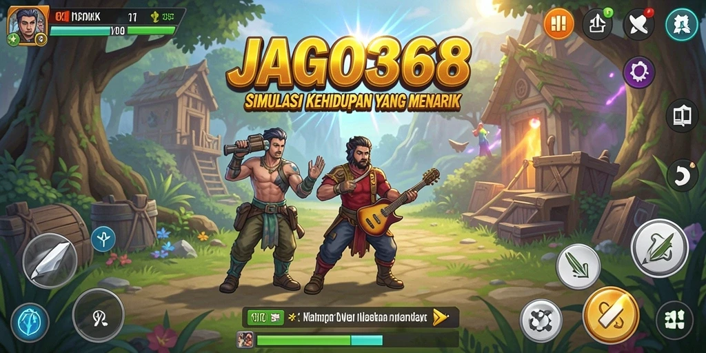 Tampilan gameplay menarik dari JAGO368 dengan interaksi karakter.