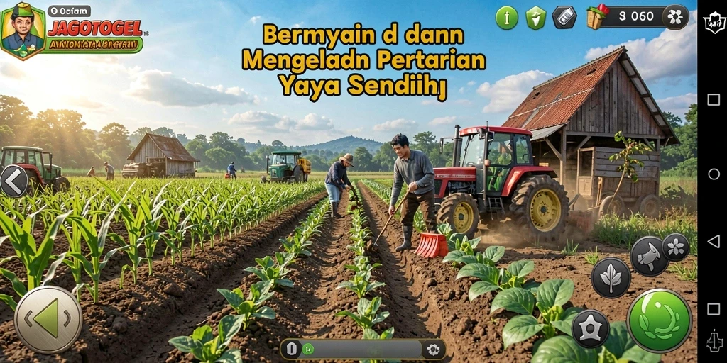 Screenshot gameplay JAGOTOGEL yang menampilkan keseruan bertani.