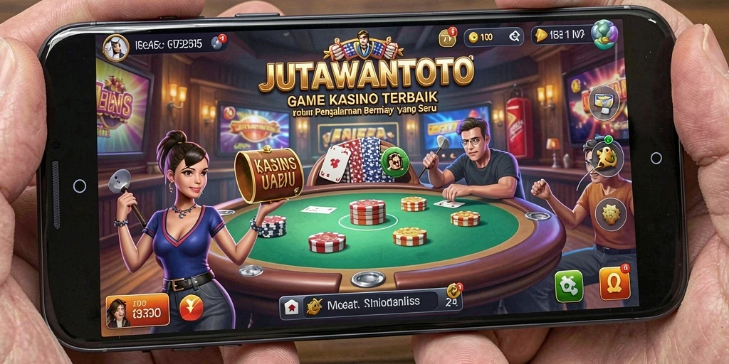 Tampilan screenshot JUTAWANTOTO menampilkan suasana permainan Kasino yang seru.