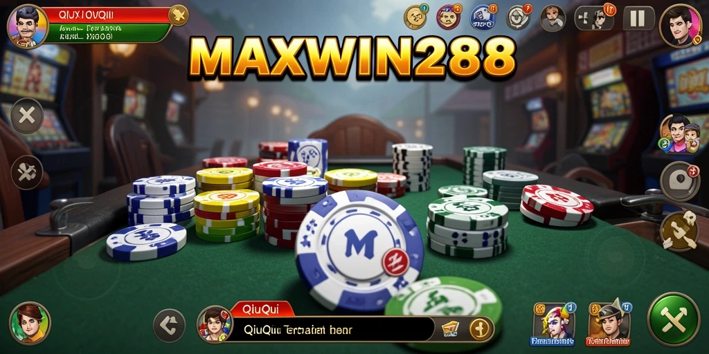 Screenshot gameplay QiuQiu MAXWIN288 yang menegangkan.