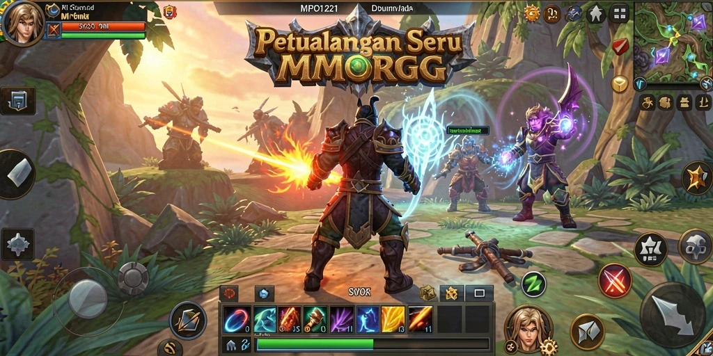 Menampilkan pertarungan epik di dunia MMORPG MPO1221.