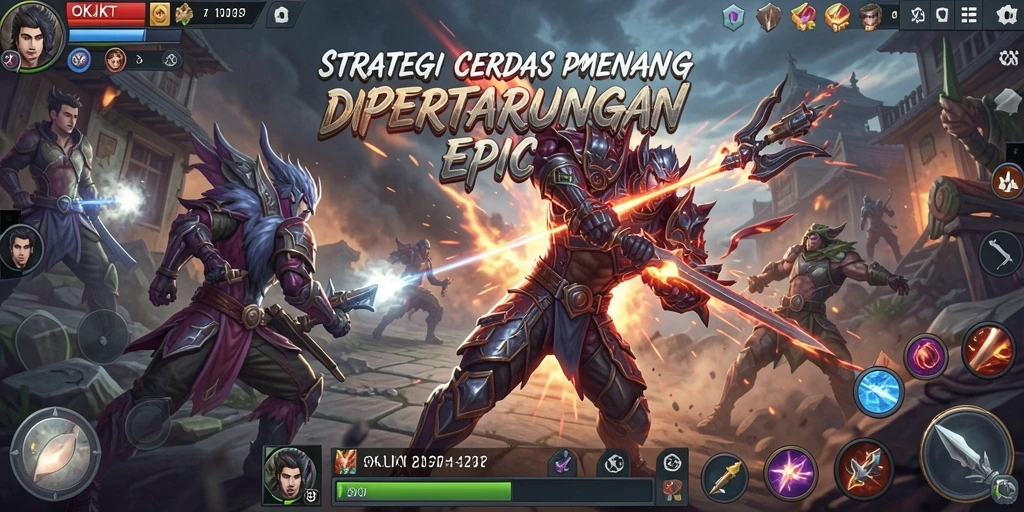 Tampilan permainan OKJKT yang intens dengan strategi yang mendalam.
