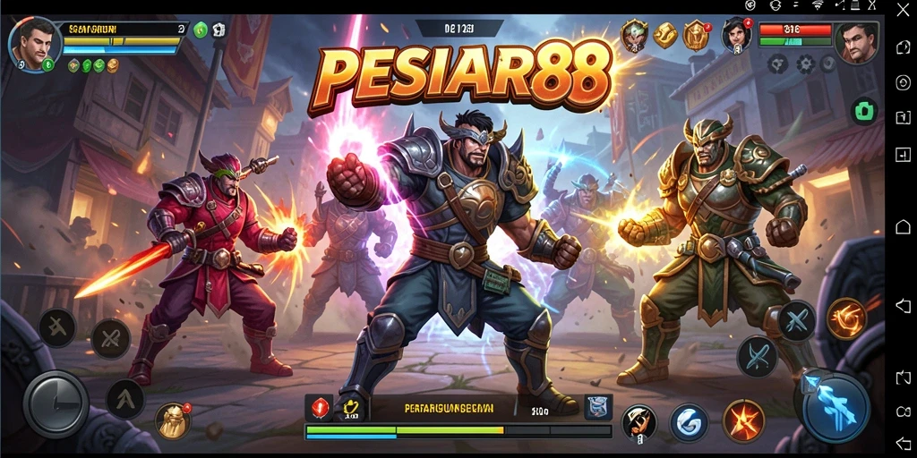Tampilan gameplay seru dalam game Fighting PESIAR88.