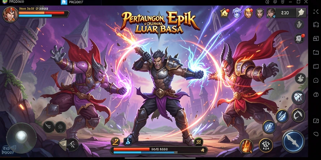 Screenshot PRG007 menunjukkan aksi mendebarkan dalam pertarungan.