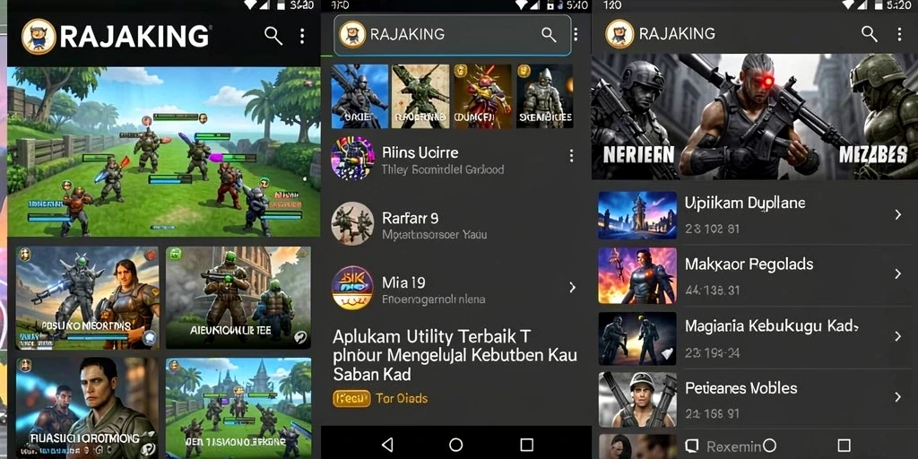Tampilan antarmuka RAJAKING yang sederhana dan fungsional.