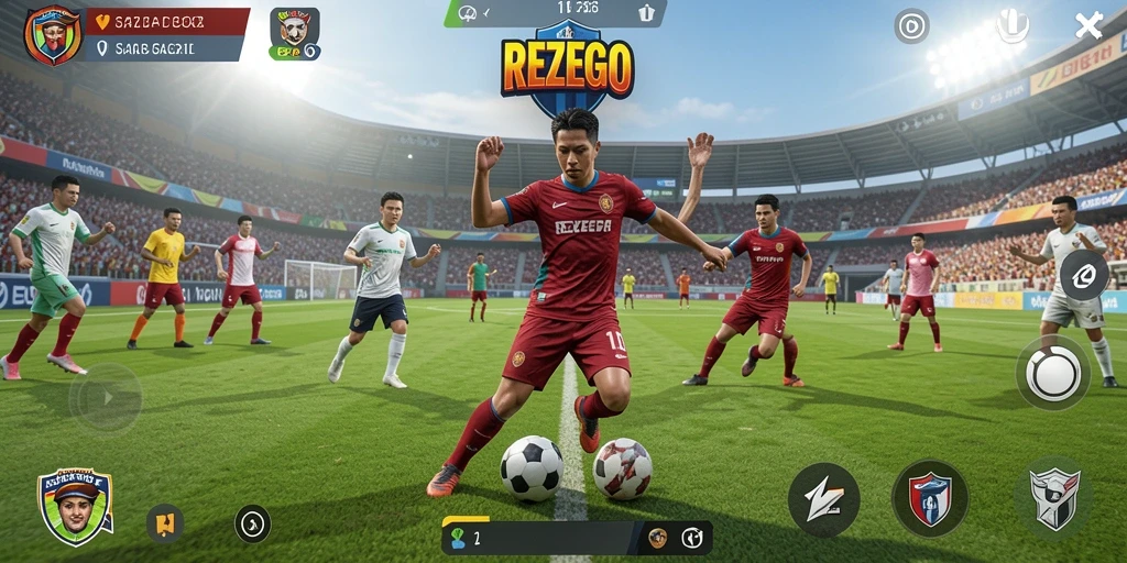 Tampilan gameplay dari REZEGO yang intens dan mendebarkan.