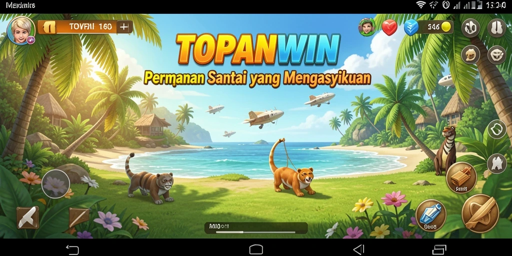 Tampilan gameplay seru di TOPANWIN dengan grafis cerah.
