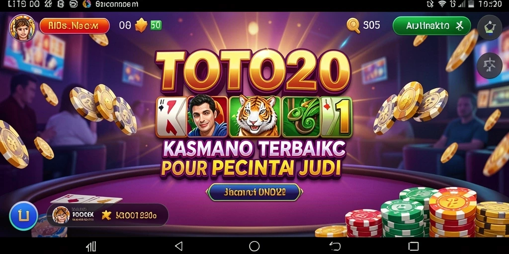 Screenshot utama TOTO20 menampilkan gameplay kasino yang mengasyikkan.