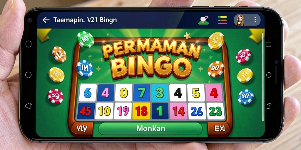 Screenshot gameplay V21 menampilkan serunya permainan Bingo.