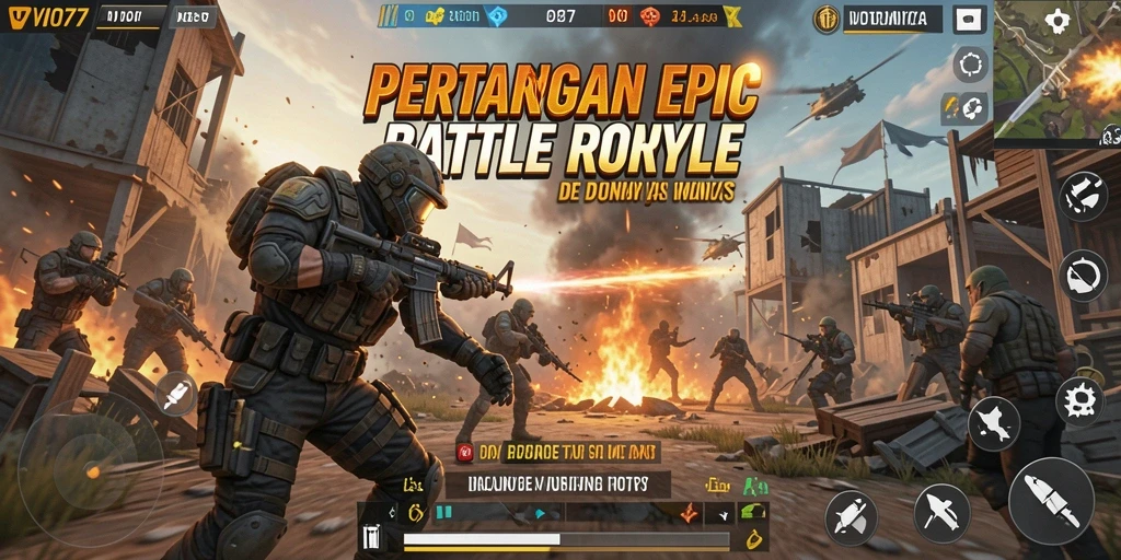 Tampilan gameplay VIO77 yang mendebarkan di medan perang.