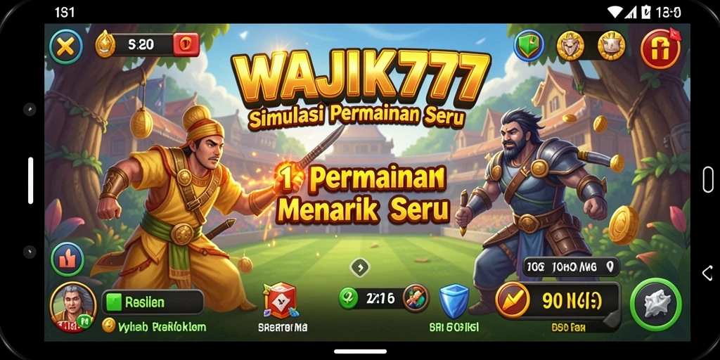 Screenshot utama WAJIK777 menampilkan gameplay yang seru dan interaktif.